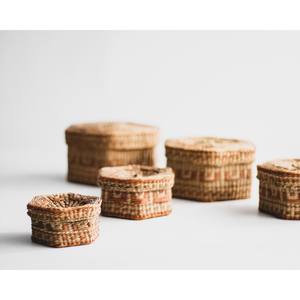 New hexagon nesting sea grass <b>baskets</b> farmhouse home decor shelf styling accessories <b>small</b> decorative box - Product Image 4