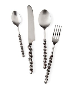 Estern tytylish edding Serving ableableware et taintainless Teel ililver iniinished ututlery asasual y hecho andle - Product Image 2