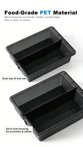 Fabrika Çıkışlı Sürüngen Teraryumu Alüminyum Çerçeveli 10qt'lik Küvetlerle Birlikte Yılanlar İçin İdeal Hızlı Gönderim Stokta Sürüngen Yetiştirme Rafı - Product Image 6