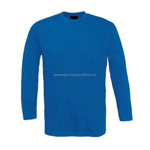 เสื้อยืดแขนยาวผู้ชาย, เสื้อยืด100% โพลีเอสเตอร์ระบายอากาศแห้งเร็วสำหรับฤดูหนาวพิมพ์ลายเปล่า - Product Image 6