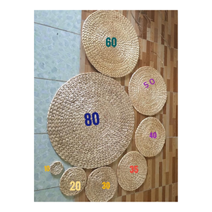 Round Water Hyacinth Placemat Vietnam Handmade Eco-Friendly Bulk Wholesale High-Quality Material <b>Cheap</b> Decoration Water Hyacinth - Product Image 5