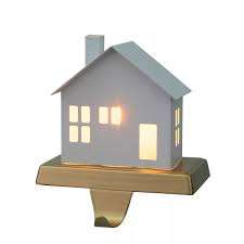 <b>Christmas</b> <b>Stocking</b> <b>Holder</b> Galvanized Metal House Rustic Farmhouse - Product Image 3