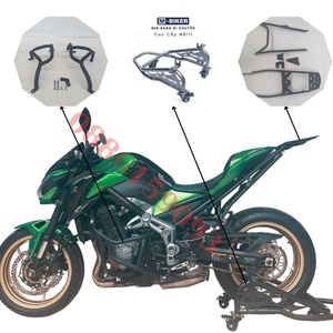 แร็คท้ายรถมอเตอร์ไซค์ Kawasaki Z1000 Z900 Z800 พร้อม PVC และอะลูมิเนียม สำหรับใส่หมวกกันน็อคและกระเป๋าเครื่องมือ - Product Image 1