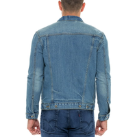 Nouveauté, veste en jean pour homme, taille plus, design personnalisé OEM, saison hivernale, bouton de fermeture, respirante, coton lavé, écologique