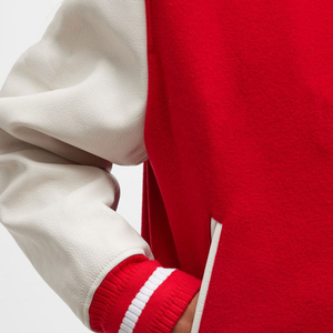 Blouson universitaire de baseball personnalisé en gros avec col montant, logo personnalisé, broderie en chenille de laine, écologique 2026 - Product Image 6