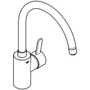 ก๊อกผสมน้ำสำหรับห้องครัว Grohe Eurosmart C ขนาด 1/2 นิ้ว รุ่น AH พร้อมวาล์วควบคุมและเคลือบโครเมียม - Product Image 5