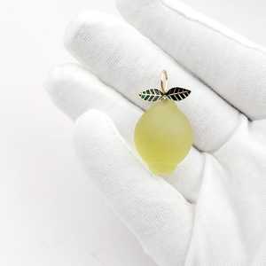 Quartz jaune citron pendentif 925 argent Sterling 14k plaqué or à la main pierre précieuse fruits charme bijoux de créateur - Product Image 6