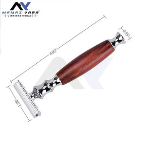 Maquinilla de Afeitar de Seguridad de Doble Hoja Más Vendida, Mango de Madera, Maquinilla de Afeitar Premium, Afeitado Suave y Completo, Diseño Clásico - Product Image 6