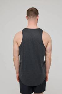 Débardeur d'été pour homme, vente en gros, coupe ajustée, extensible, côtelé, uni, en coton, sans couture, avec épaules larges - Product Image 4