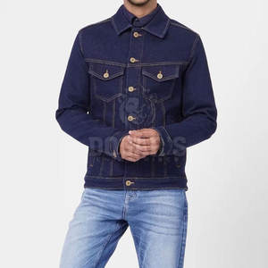 Veste en jean pour homme en coton avec logo personnalisé, respirante, pour usage extérieur, vente en gros - Product Image 2