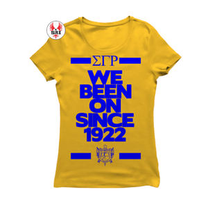 Sigma Gamma Rho Sorority Camiseta de algodón bordada para mujer Jersey de mujer hecho a medida Mezcla de algodón de poliéster ecológico - Product Image 6