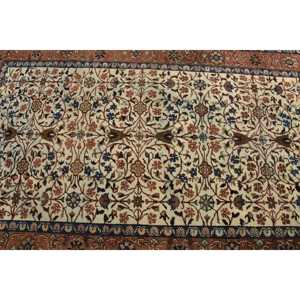 Turkish Vintage Rug, 4.4x7.1 ft Rug, <b>Brown</b> Polka dot <b>Wool</b> Rug - Product Image 3