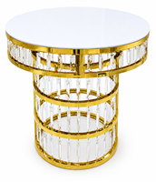 Table Ronde Dorée en Acier Inoxydable de Haute Qualité pour Fêtes et Mariages - Vente en Gros Usine