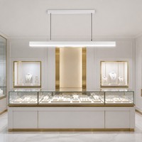 Luminaire suspendu linéaire LED en aluminium pour comptoir de bijouterie, 1200 mm, 6000K, dimmable, pour vitrine et plafond
