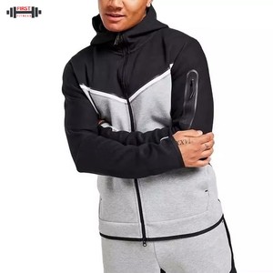 Gran oferta, conjunto de chándal deportivo para entrenamiento de invierno para hombre, pantalones de chándal transpirables de lana de algodón 100%, Sudadera con capucha personalizable - Product Image 1