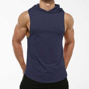 Camisetas sin mangas con capucha para entrenamiento de hombre, Camiseta deportiva para culturismo Stringer Muscle Cut Off, sudaderas con capucha de gimnasio sin mangas para hombre - Product Image 1