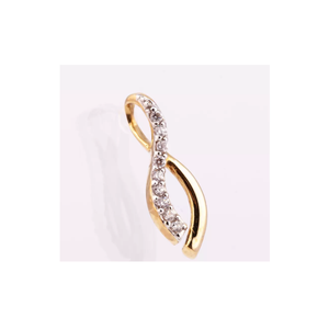 Colgante de oro de 18 quilates para mujer de grado Premium, elegante, de lujo, hecho a mano, con diamantes, informal/deportivo, regalo certificado para terceros - Product Image 1