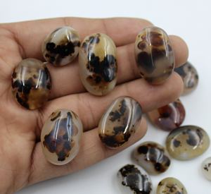 Piedra Preciosa de Ágata Natural de Forma Ovalada, Ágata Natural Estampada para Meditación y Joyería al por Mayor - Product Image 2