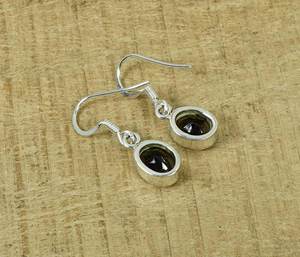 Boucles d'oreilles clous en argent sterling plaqué or avec quartz fumé, design élégant et unique, pierre de naissance de novembre, cadeau de fête pour femme - Product Image 3