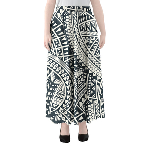 Jupe longue maxi élégante vintage très demandée 2025, jupe à cordon de serrage pour femmes, taille élastique, jupes hawaïennes polynésiennes - Product Image 6