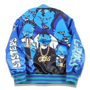 Patch Bordir Huruf Kustom Vintage Bordir 3D Jaket Satin Berkualitas Tinggi Jaket Logo Kustom untuk Pria - Product Image 3