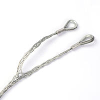 Chaussette de traction robuste en treillis métallique galvanisé avec pivot à roulement à billes et ensemble de manilles pour le tirage de câbles électriques