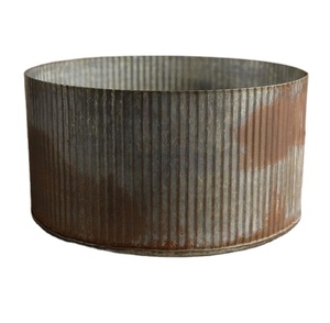 Nouvelle grande finition rustique avec Design jardinière en métal de haute qualité Pot de fleur galvanisé pour décoration de jardin et de maison - Product Image 1