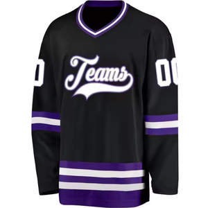 Jersey de Hockey sobre Hielo Sublimado Personalizado de Alta Calidad con Tela Transpirable de Secado Rápido y Antibacteriana, Jersey Deportivo OEM - Product Image 2