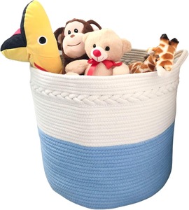 Natural Material Pure Cotton Woven Rope Storage <b>Basket</b> Baby Toys Container Home Clothes <b>Hamper</b> Wedding <b>Gifts</b> <b>Hamper</b> Storage Deco - Product Image 1