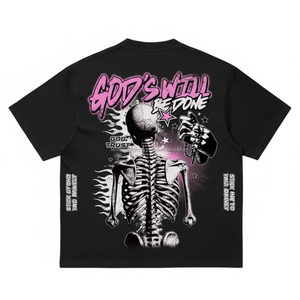 เสื้อยืดสตรีทแวร์ทรงโอเวอร์ไซส์ คุณภาพสูง เป็นมิตรกับสิ่งแวดล้อม เนื้อผ้าหนา พิมพ์ลายกราฟิกแบบสกรีน  ผ้าคอตตอนหนา ตัดเย็บทรงครอป สำหรับผู้ชาย - Product Image 2