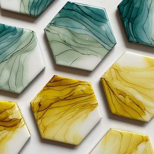 Unique pur indien manguier bois et résine sous-verres artisanat thé café vin tapis pour cuisine Table décoration inde accessoires - Product Image 3