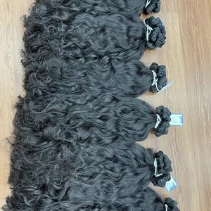 Offre spéciale trame de machine ondulée naturelle Extensions de cheveux humains vietnamiens pas d'emmêlement pas de perte de cheveux bruts non transformés en gros - Product Image 6