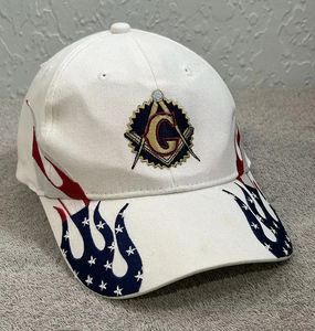 Gorra de Béisbol con Correa Ajustable de Talla Única para Masones, con Llamas, Gorras de Regalia de Maestro Masón, Bordado de Letras, Gorras Personalizadas de Hip Hop - Product Image 1