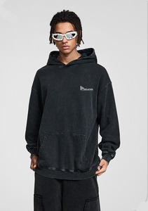 Nouveau sweat à capuche personnalisé en molleton épais délavé à l'acide 400G, coupe ample, lavage à la neige, sweat à capuche pour homme, prix bas - Product Image 6