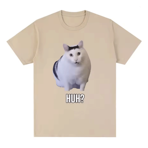 เสื้อยืดคอกลมทรงปกติผ้าฝ้าย 100% ลายฮุ้ห์ แฟตแคท สตรีทแวร์ แขนสั้น สกรีนโลโก้ได้ สำหรับทุกเพศ ขายดี - Product Image 6