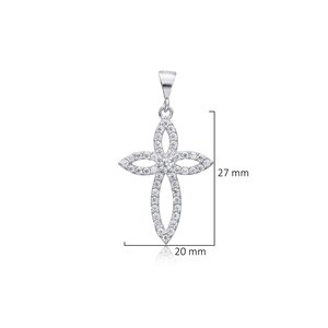 <b>Cross</b> Shape Charm <b>Pendant</b> Handmade <b>Sterling</b> <b>Silver</b> Jewelry Wholesale Religion Charm Handcrafted Jewellery - Product Image 2