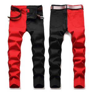 High Quality Custom Scratch Pants Slim Oem Trousers Man <b>Jeans</b> Denim Pants Men's Fashion High <b>Elastic</b> <b>Jeans</b> Pants - Product Image 1