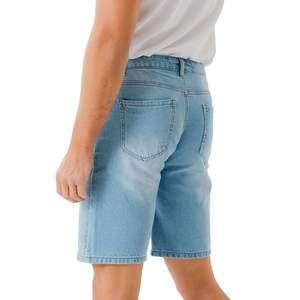 กางเกงขาสั้นผ้ายีนส์สวมใส่สบายแบบคลาสสิกสำหรับผู้ชายผ้าคอตตอนระบายอากาศได้น้ำหนักเบาเข้ารูปสำหรับฤดูร้อน - Product Image 2