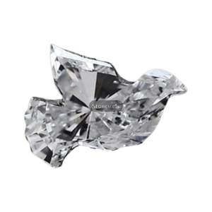 Diamant synthétique cultivé en laboratoire HPHT CVD de 3,0 carats certifié IGI GIA, qualité DEF VVS VS, taille Dove, en vrac - Product Image 1