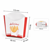 Ensemble d'emballages personnalisés pour la restauration rapide, boîte à frites, boîte à hamburgers, sac en papier, emballage jetable à emporter, fournisseur OEM