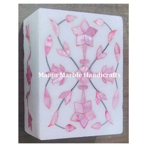 Caja con incrustaciones de mármol blanco puro de diseño de adición limitada y recién llegada con producto de alta calidad para regalos de cajas de joyería - Product Image 3