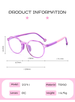 Lunettes de Protection Multicolores Anti-Lumière Bleue pour Enfants et Étudiants