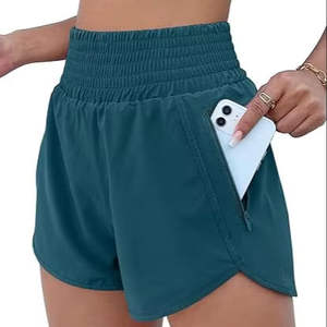 Shorts Deportivos para Mujer, Cintura Alta, con Bolsillo, Shorts Deportivos de 2.5 Pulgadas, Shorts Elásticos para Gimnasio y Entrenamiento - Product Image 5