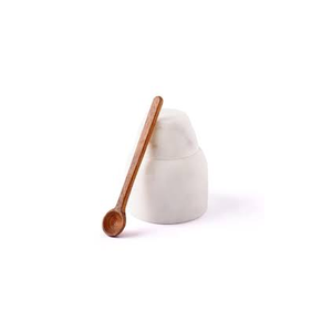 Inde artisanat marbre effet rond sel et écrou bol et assiette et ustensiles de cuisine et restaurants et vente - Product Image 3