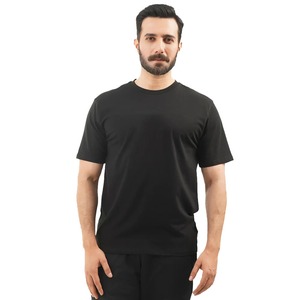 2024 Arrival Men's 100% Cotton Blank Slim Fit Plain T Shirts O Neck Short Sleeves 260 Grams <b>Fabric</b> Black for Sale Laz Industry - Product Image 2