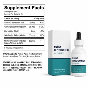 Concentré Liquide Avancé de Phytoplancton Marin avec Zinc et Sélénium <span class=keywords><strong>pour</strong></span> <span class=keywords><strong>le</strong></span> Soutien Complet du Bien-être Corporel – Supplément ODM en Vrac - Product Image 6