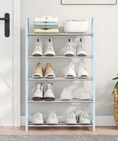 Étagère à chaussures en métal à 4/5 niveaux, robuste, en fer, pour organiser et ranger les chaussures, gain de place pour l'entrée, le placard, la chambre