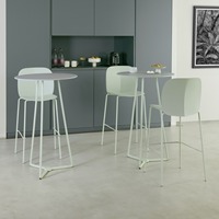 Socle de table haute, hauteur 109 cm, pied en aluminium moulé sous pression et trois pieds en acier peint pour tables de café, bistrot, extérieur, plateau de 60 cm