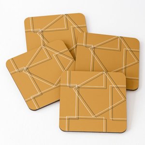 1621 <b>Set</b> of 4 Over Printed Tea Serving Coasters Mango Wood/Acacia Wood Mats & Pads - Product Image 2
