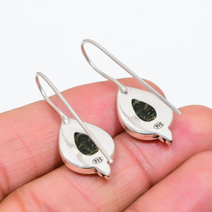 925ต่างหูเงินสเตอร์ลิงทองแดงสีเทอร์ควอยซ์สีดำต่างหูห้อยห้อยเครื่องประดับขายส่งราคาโรงงาน - Product Image 4